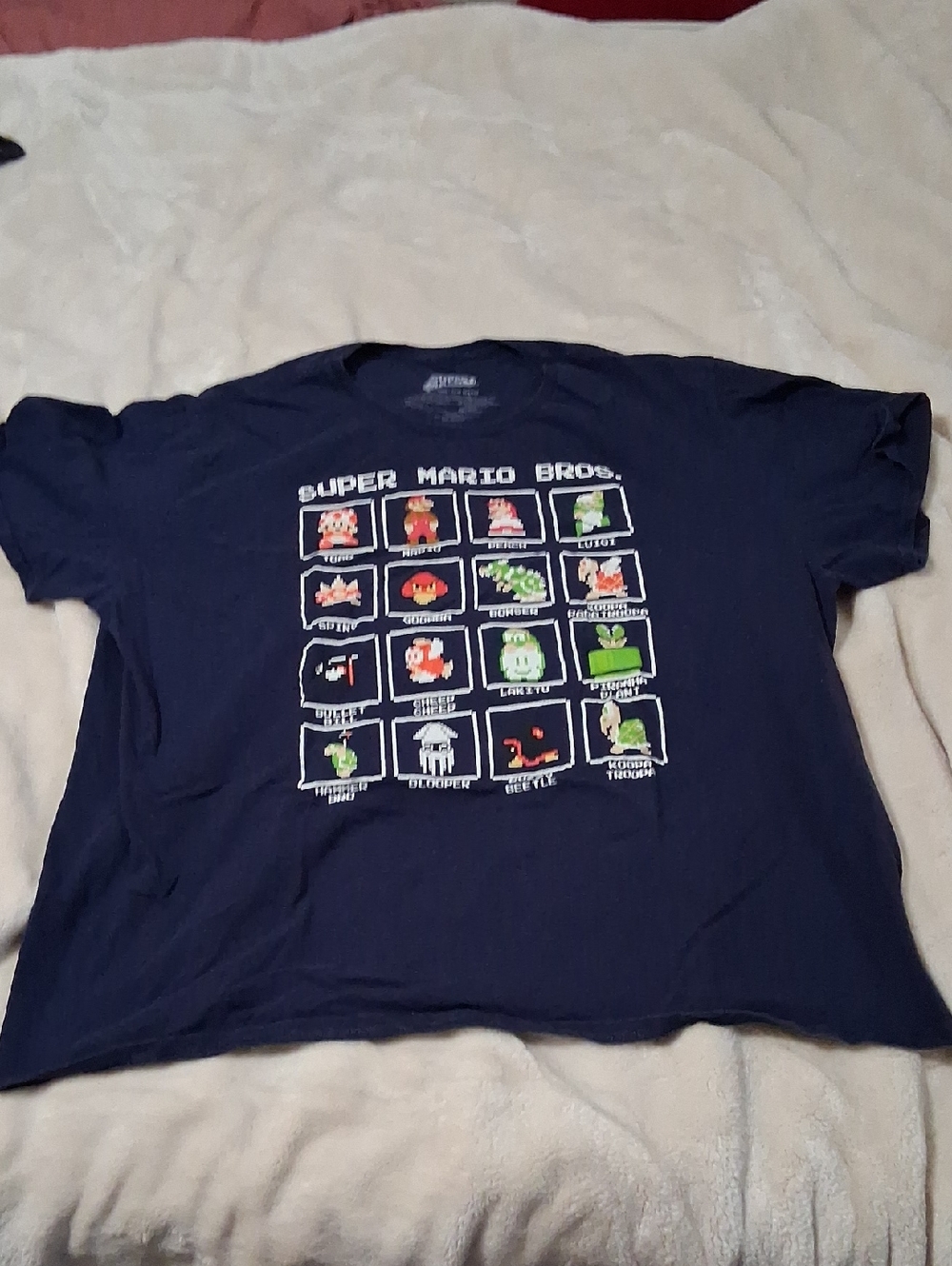 Nintendo Super Mario Bros. Navy Blue Kids Character Grid Tee